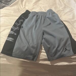 Jordan Gray and Black Athletic Shorts for Training